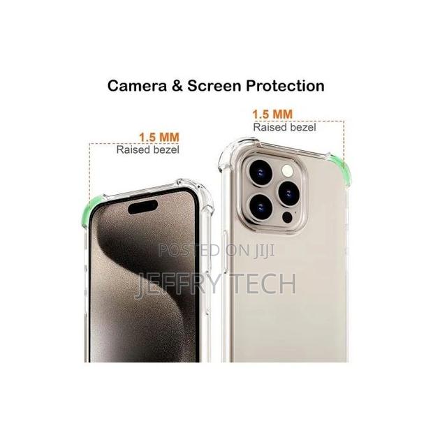 Transparent Case Compatible With iPhone 15 Pro Max + 1 Shock - thumbnail 3
