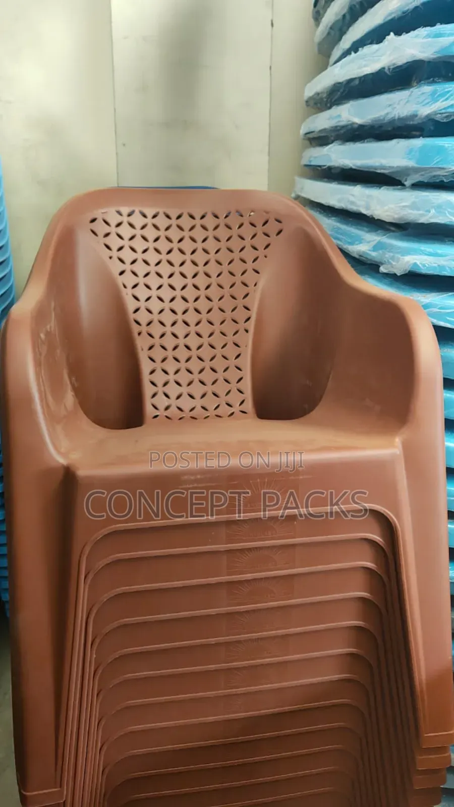 Brown Hope Easy Arm Chairs.