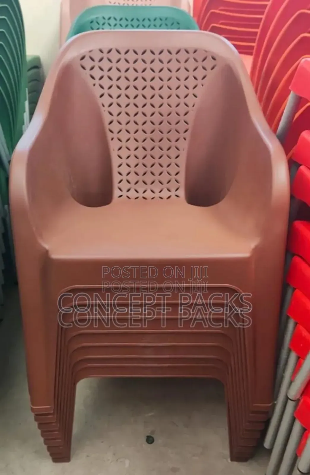 Brown Hope Easy Arm Chairs.