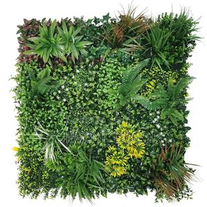 Flowered Artificial Boxwood Hedge Panels - thumbnail 2