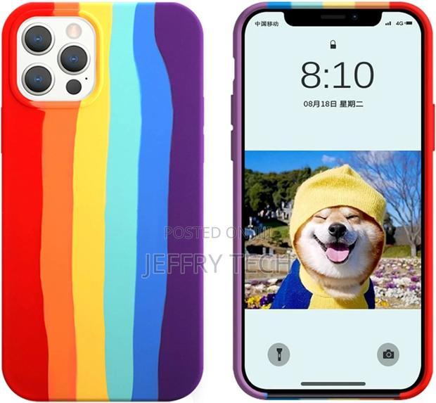 iPhone 13 Personalized Creative Cute Rainbow Stripes Liquid - main view