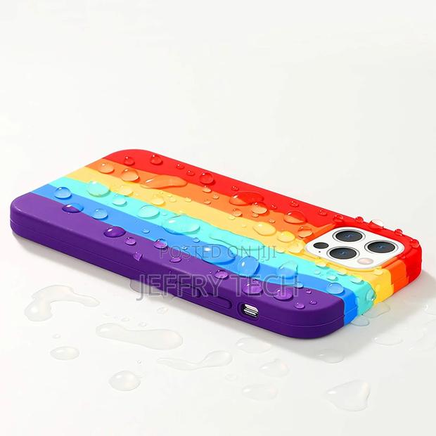 iPhone 13 Personalized Creative Cute Rainbow Stripes Liquid - thumbnail 3