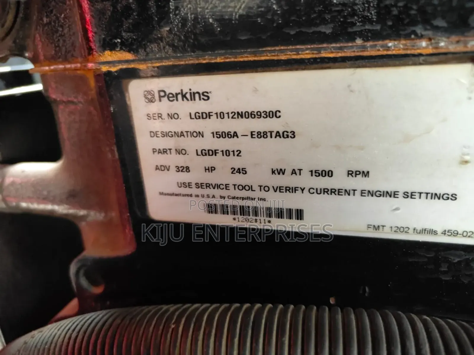 275kva Ex Uk Generator Available