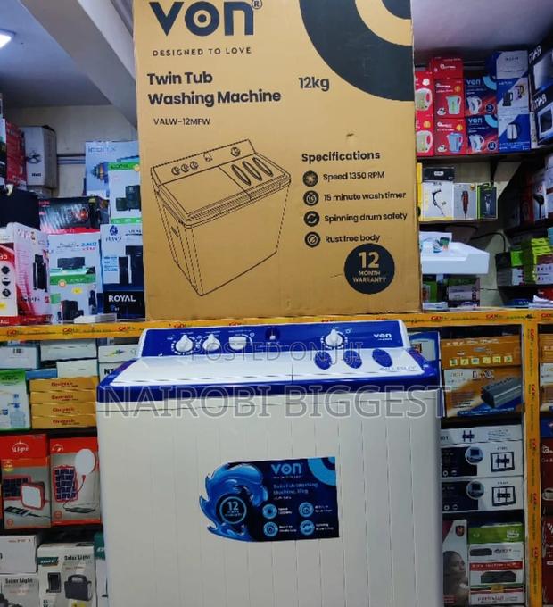 Von 12kg Twin Tub Washing Machine
