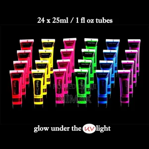 UV Paint Glow Assorted Colours 6 Pack