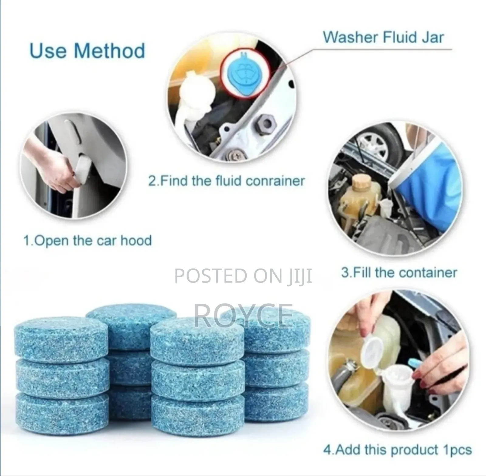 Car Windscreen Multi-Purpose Cleaning Tablets-10pcs
