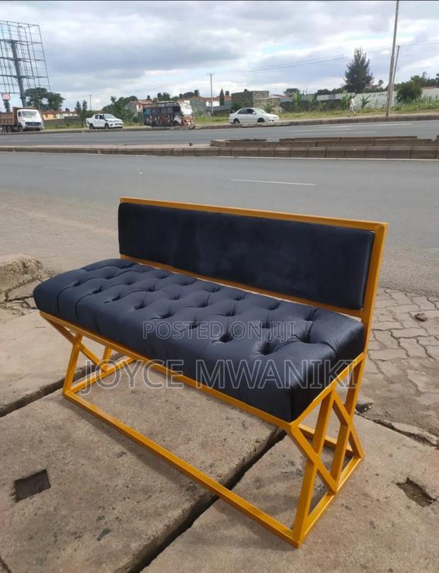 Waiting Bench, Black and Gold 