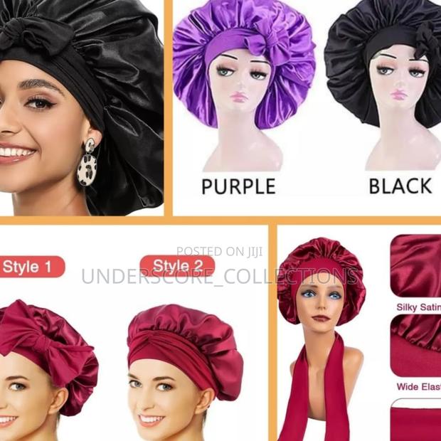 Tie Up Satin Bonnet - thumbnail 2