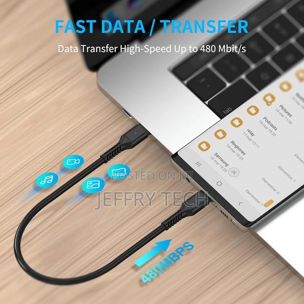 1ft USB C to C Cable Short, 3 Pack USB Type C to Type C Cabl - thumbnail 3