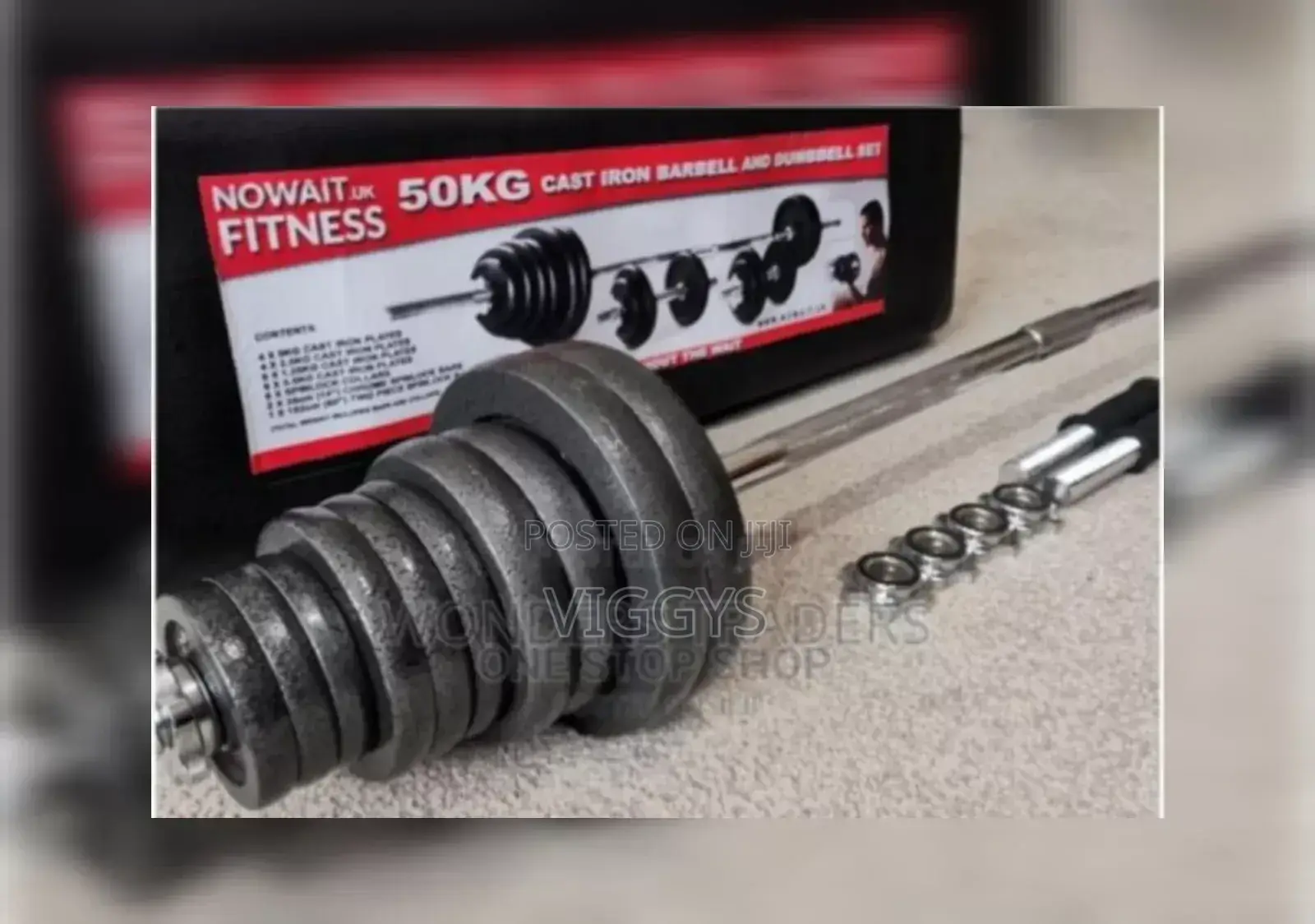 Brand New 50 Kg York Barbell and Dumbbell Set in a Case