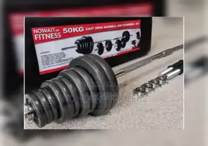 Brand New 50 Kg York Barbell and Dumbbell Set in a Case