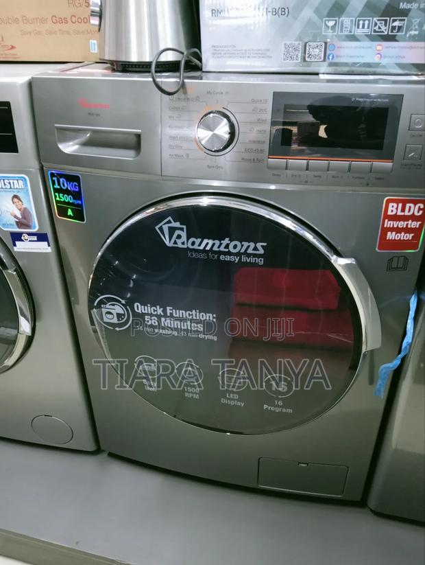 Ramtons RW/147-front Load 10kg Washer 1400 RPM- Silver - thumbnail 2