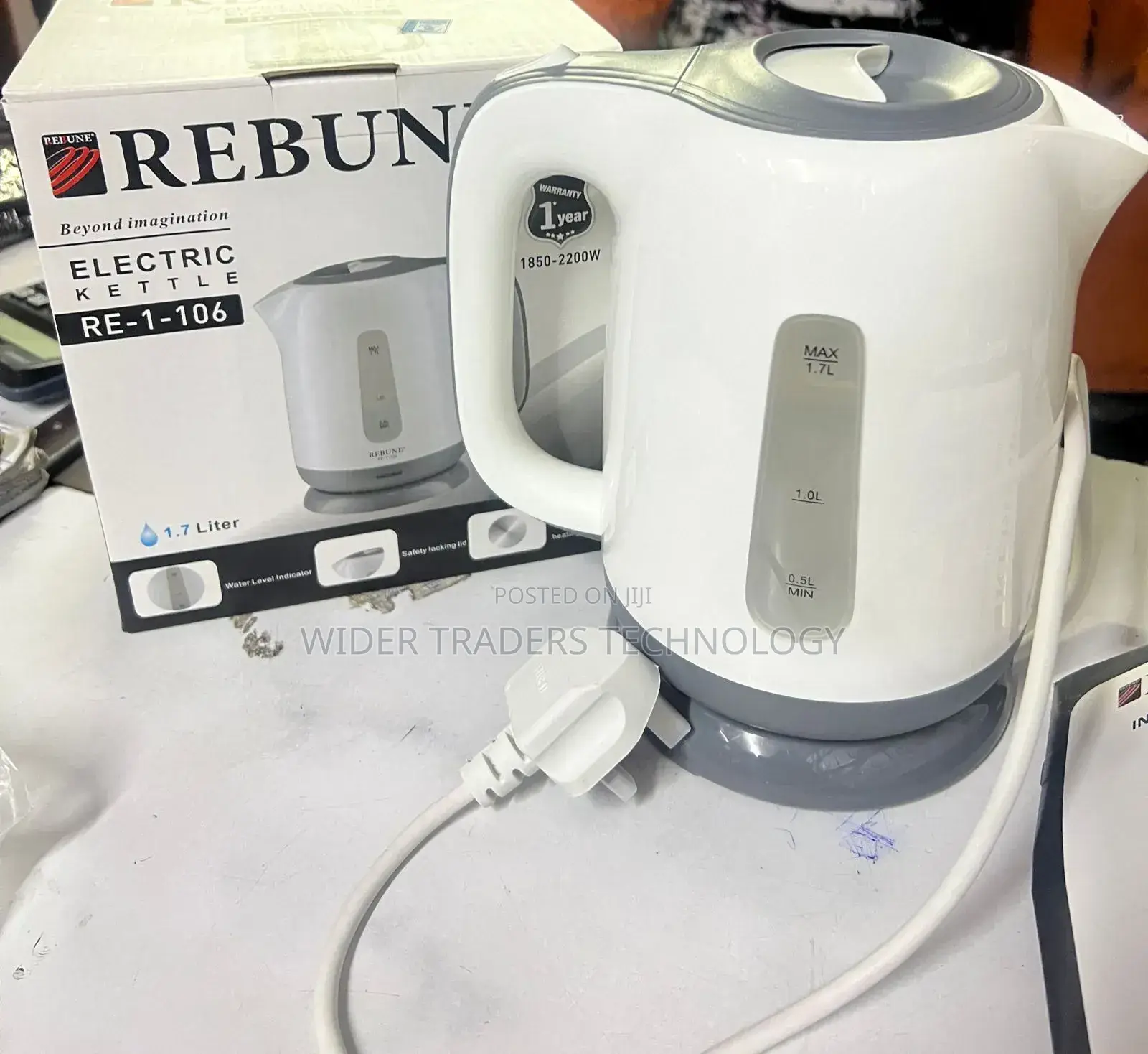 Kettle Rebune 1.7 LTRS White