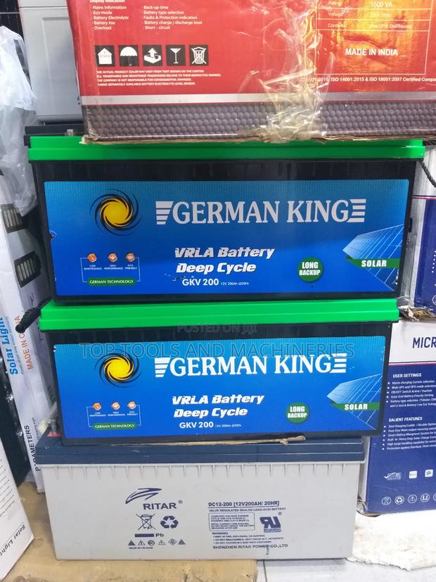 Affordable German King 12v 200ah Deep Cycle Solar Battery - main view