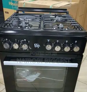 BJS Standing 60×60 Black 3gas+1 Electric Cooker