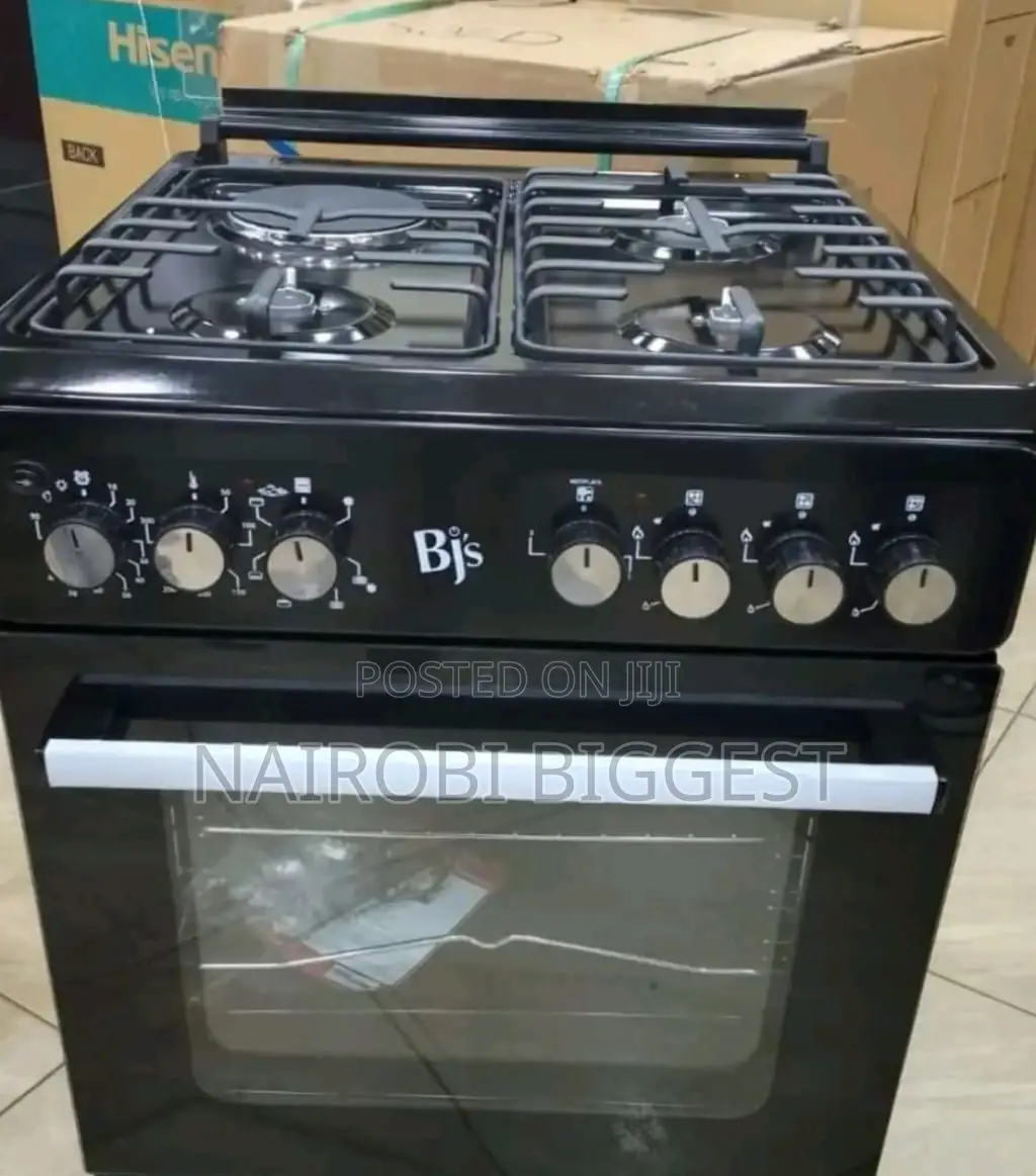 Black Bjs 3gas+1electric Standing Cooker 60 By 60