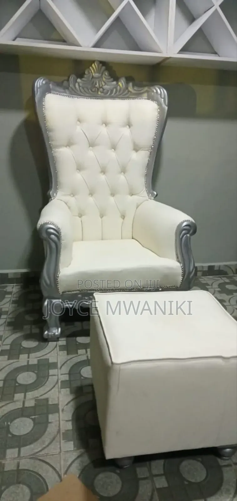 King Chair or Pedicure Chair and a Stool 