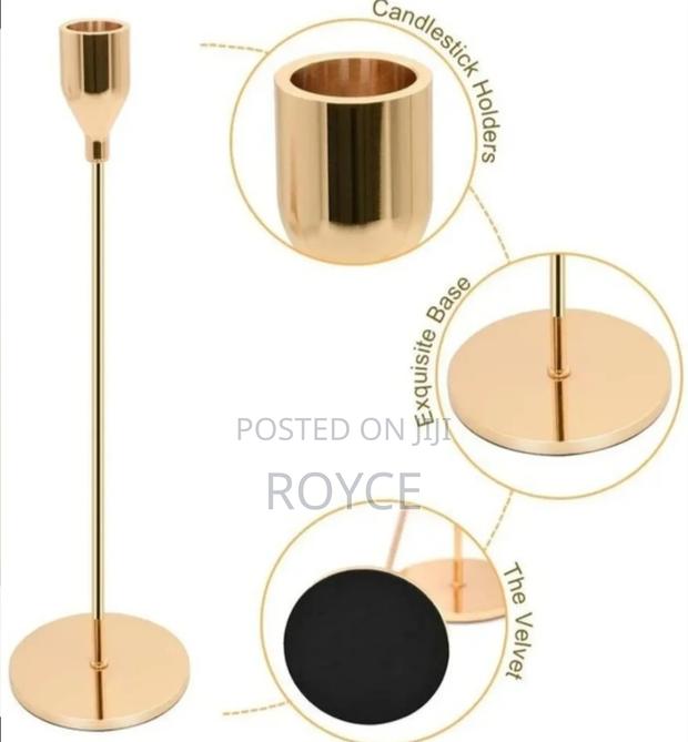 3pcs Metallic Candle Holders - thumbnail 5