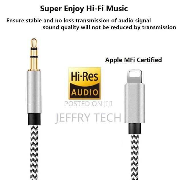 Lightning to 3.5mm Aux Audio Adapter Cable Compatible With I - thumbnail 2