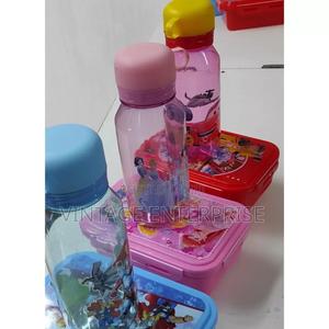 Cartoon Themed , Snack Box With Unbreakable Water Bottle - thumbnail 2