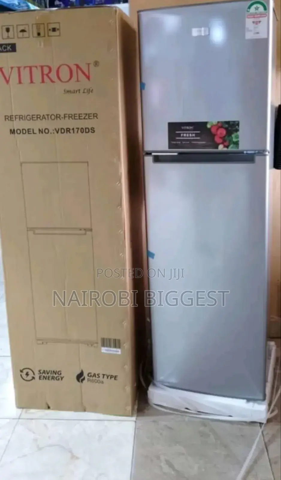 Vitron 170 Litres Silver Double Refrigerator