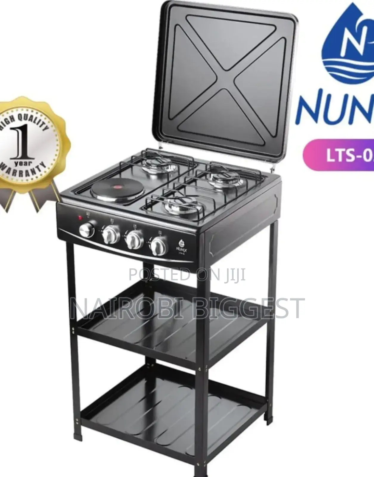 Affordable Nunix Cooker 3 Gas +1standing Cooker Plus Shelves