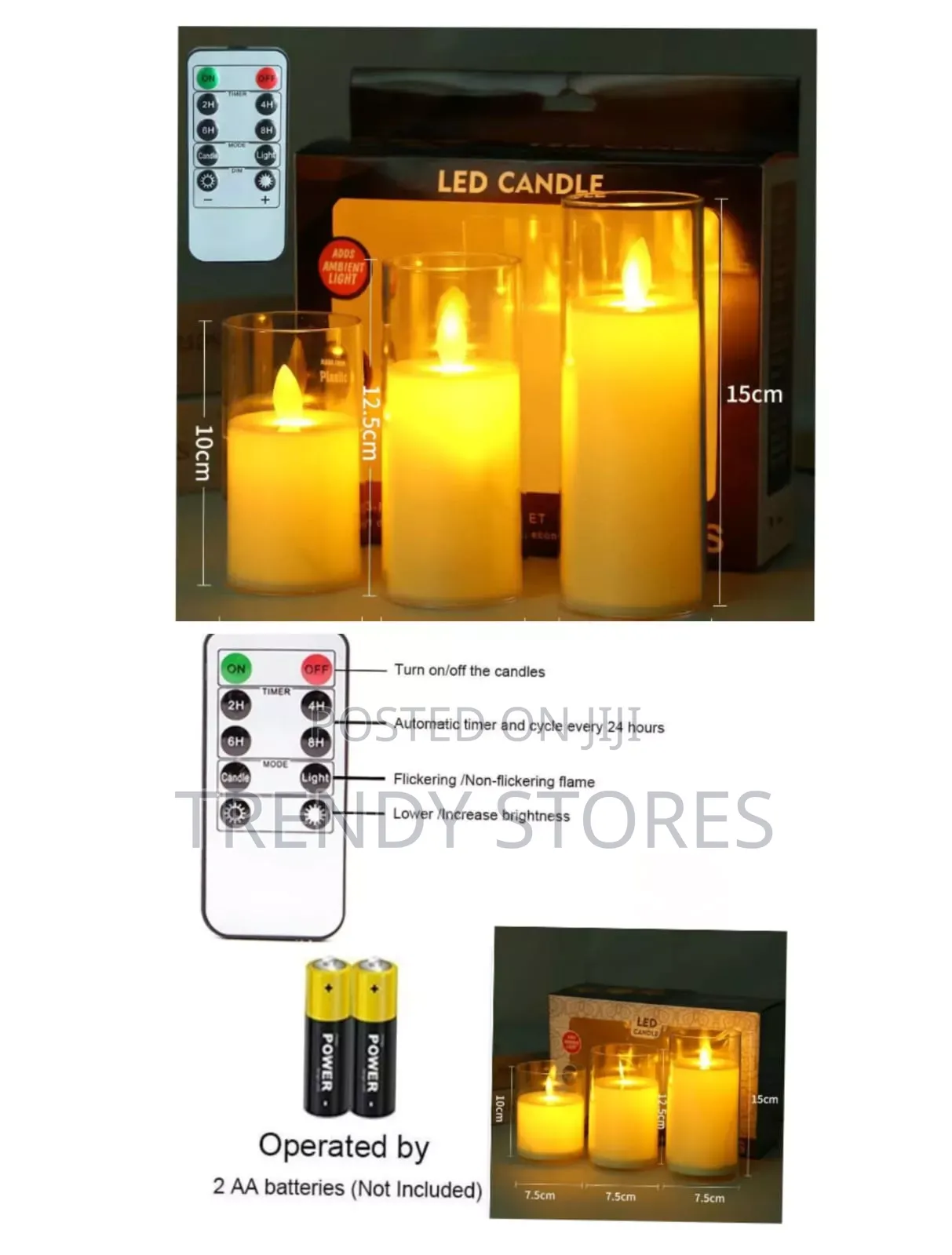 3pcs LED Candles