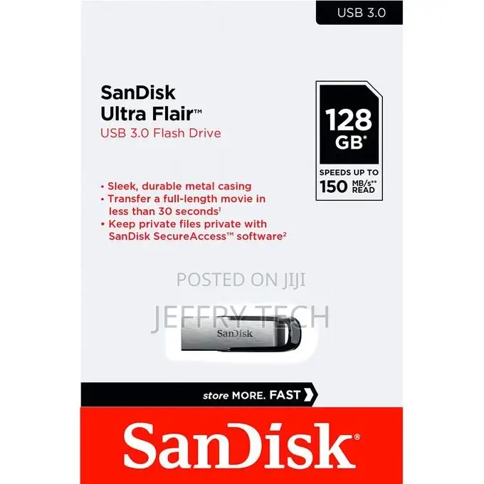 Sandisk Ultra Flair 3.0 128 Gb - Metal