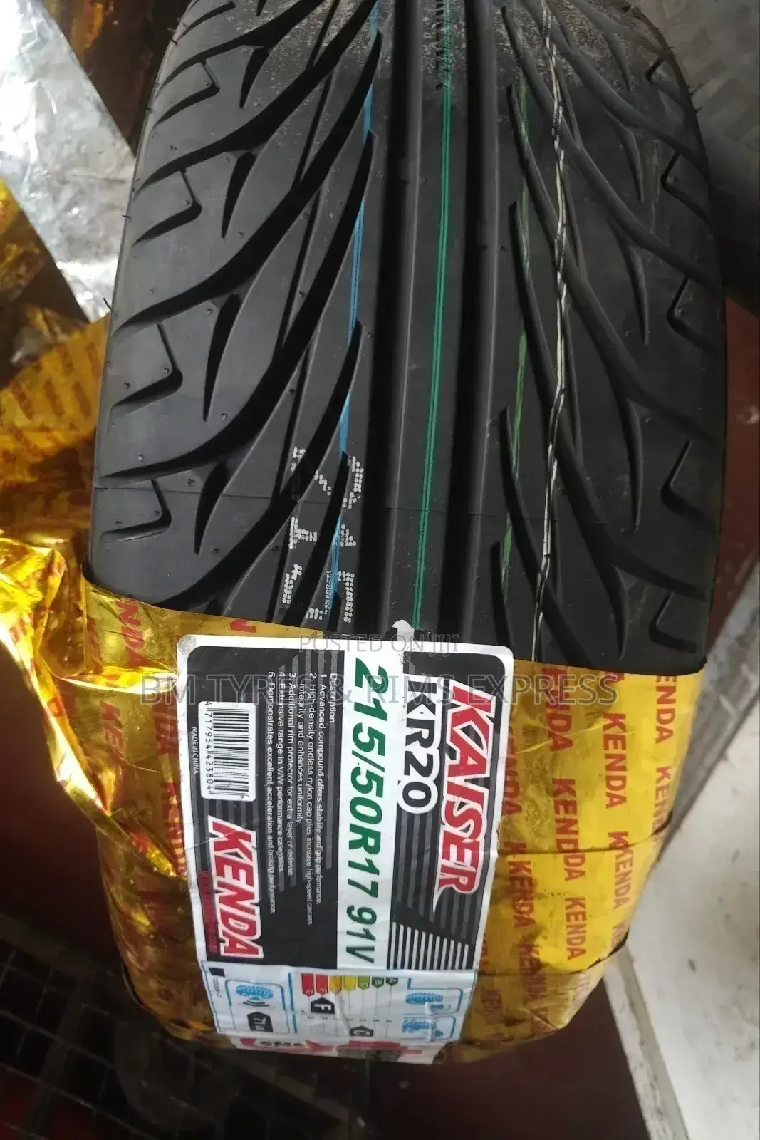 215 /50 R17 Kenda Tyres.