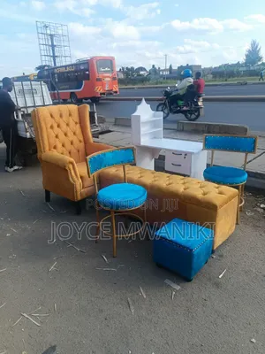 Pedicure Seat, Stool, Ottoman and Manicure Set 