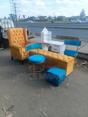 Pedicure Seat, Stool, Ottoman and Manicure Set 