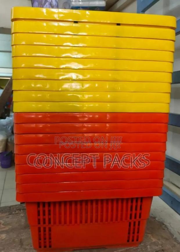 Plastic Supermarket Shopping Baskets. - main view