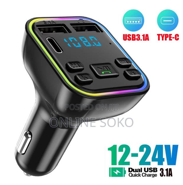 Multifunctional Car FM Player MP3 Bluetooth Modulator (G39) - thumbnail 2