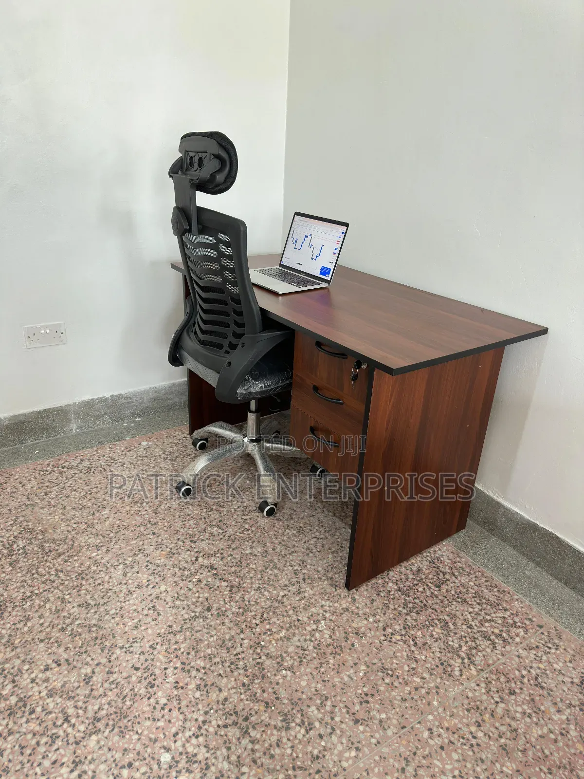 1.2 MTR Office/ Home Study Desk Plus Headrest Office Chair