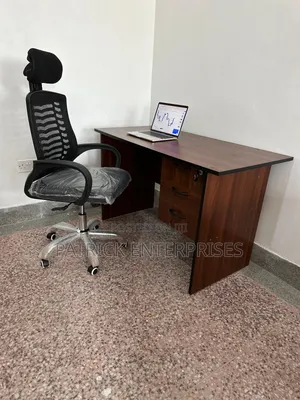 1.2 MTR Office/ Home Study Desk Plus Headrest Office Chair