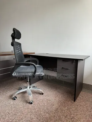 1.2 MTR Office/Home Study Desk Plus Headrest Office Chair