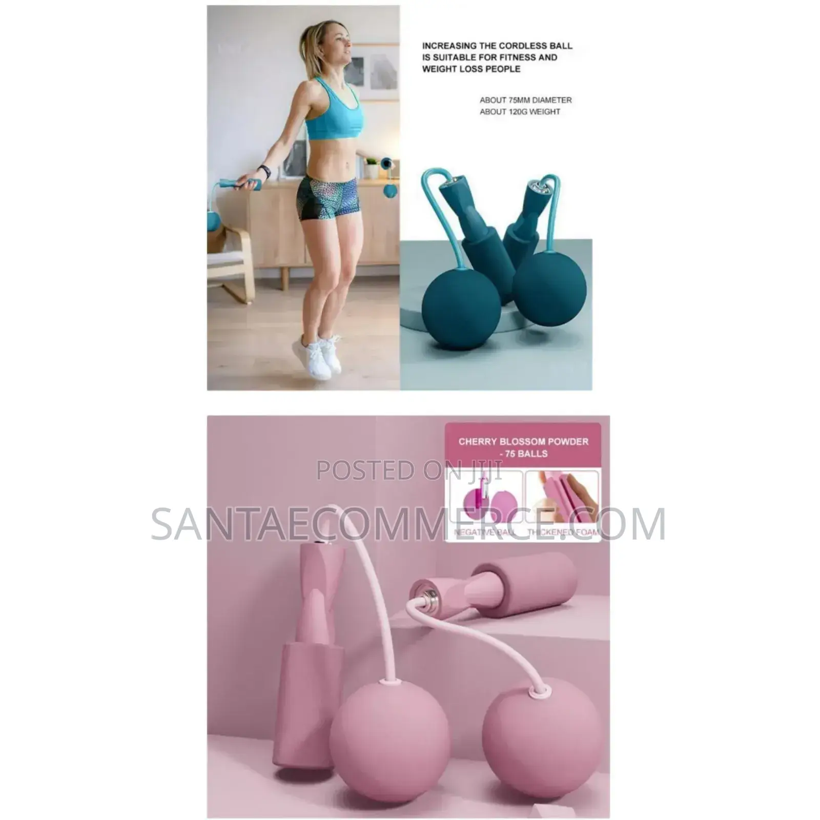 2pcs Cordless Skipping Rope