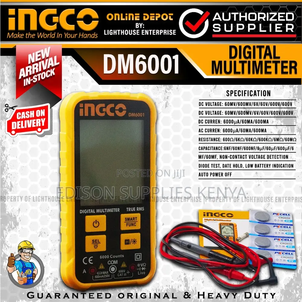 Digital Multimeter 600V Ingco Digital Multimeter 6000 Counts
