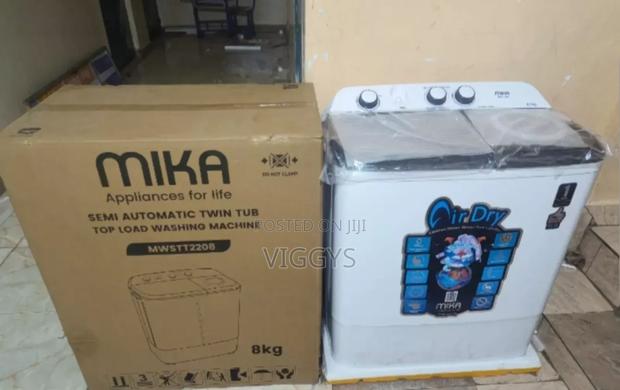 Mika 8kg Semi Automatic Twin Tub Top Load Washing Machine