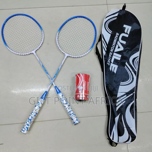 Tennis Badminton Set 2 Rackets and 2 Shuttlecocks - thumbnail 2