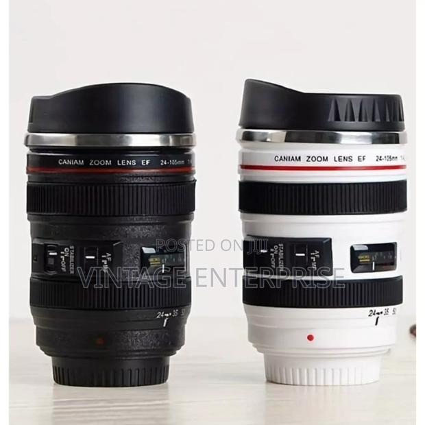 Black and White Camera Lens Coffee Mugs 
