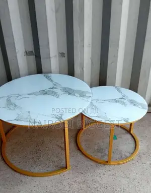 Glass Effect Coffee Marble Table