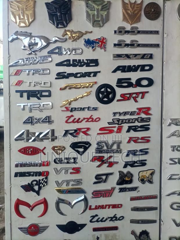 Car Chrome Stickers Logo Badges