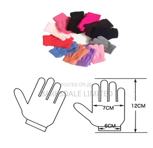 Grey Kids Gloves Mittens Winter Warm Children Knitted