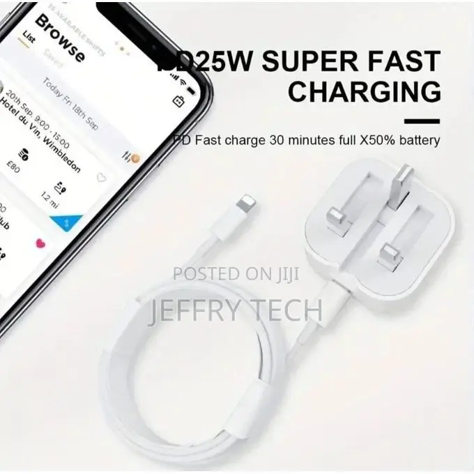 Apple USB -C 25W Power Adapter for iPhone 11, 11 Pro, 11 Pro