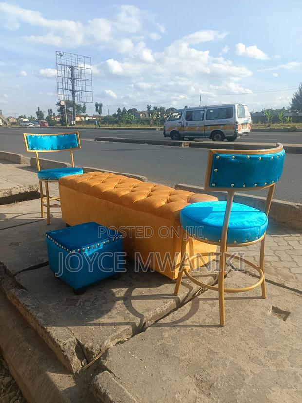 Manicure Chairs 2 Pieces, Pedicure Stool and Ottoman - main view