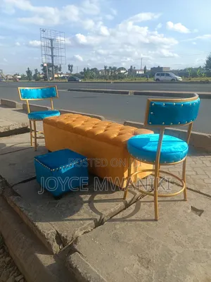Manicure Chairs 2 Pieces, Pedicure Stool and Ottoman 