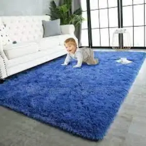 5 by 8 Soft Fluffy Patches Carpets Non-Slip Rugs Floor Mat