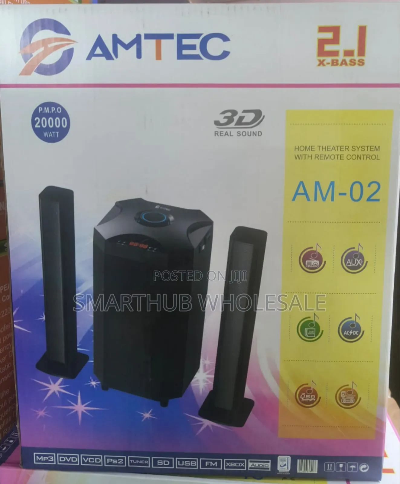 Amtec AM-02 2.1CH BT/USB/SD/FM - Black