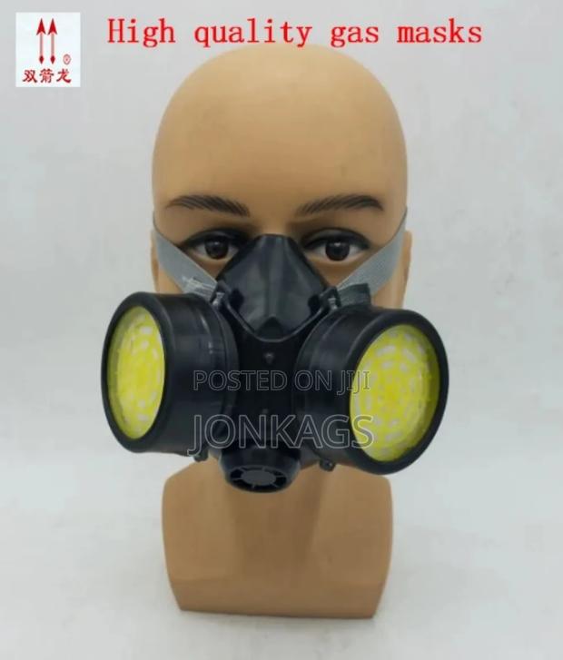 Tear Gas Nose And Mouth Mask With Double Respirators